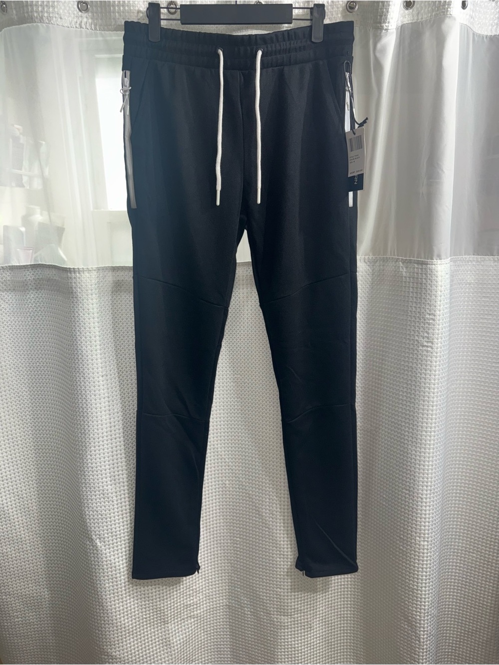 Men's Black Active Jogger Pants with Drawstring True Born